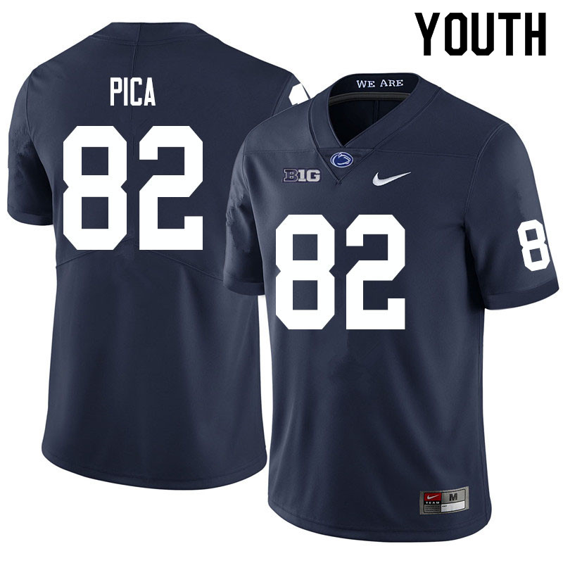 Youth #82 Cameron Pica Penn State Nittany Lions College Football Jerseys Sale-Navy
